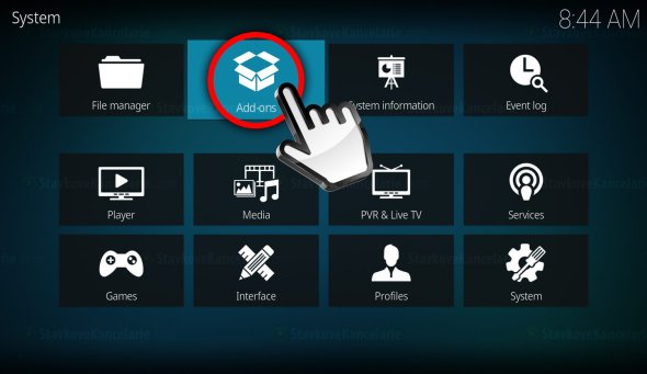 Dostupné add-ony v software KODI