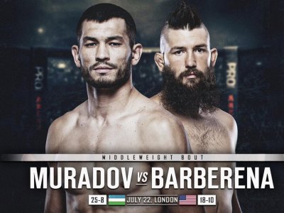 Muradov vs Barberena🥊kurzy, stávky, profily a LIVE stream UFC