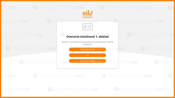 Výber prvého dokladu totožnosti