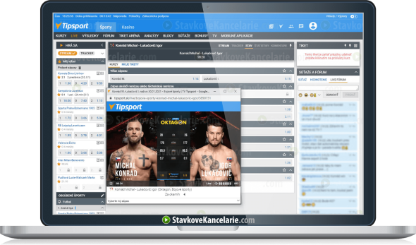 Livestream v samostatnom okne na TV TIPSPORT