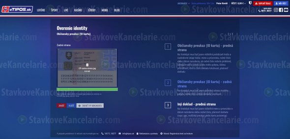 Odoslanie zadnej strany OP na schválenie
