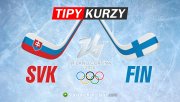 Slovensko vs Fínsko kurzy ZOH 2026 v zápase o bronz na grafike s hokejkami a logom olympiády.