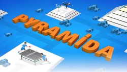 Tipsport Pyramída – ilustrácia tipovacej súťaže s nápisom Pyramída a športovými motívmi