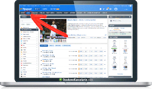 Ako spustiť LIVE stream na TV Tipsport