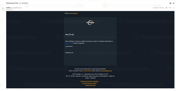 Kliknite na aktivačný link cez e-mail alebo SMS